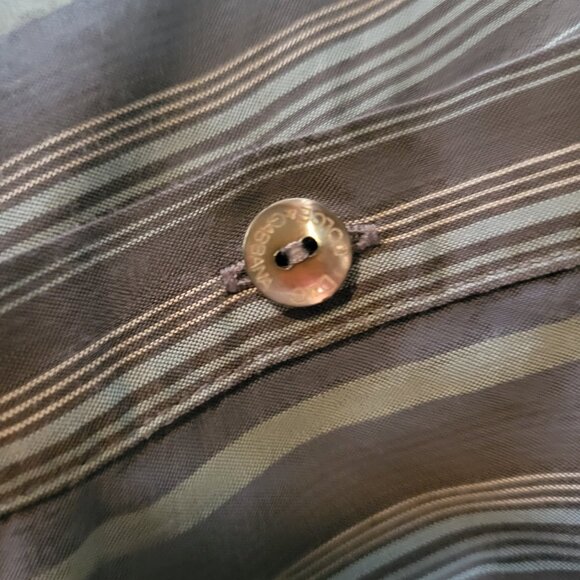 D&G By Dolce & Gabbana Blue striped button up. - Picture 2 of 9